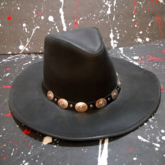 Henschel Other - Henschel | dude braid conch black leather hat
